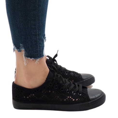 RL-673 schwarze Spitzenturnschuhe