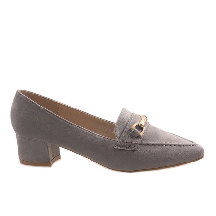 Graue Wildleder High Heels 7078-P