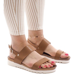 Camel flache Sandalen mit Schnalle CZTZ-2K122-4 braun