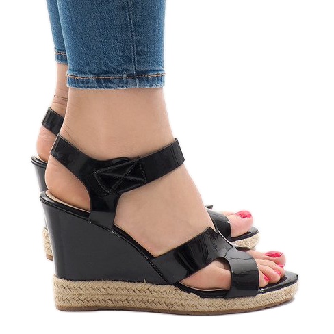 Schwarze Keilsandalen LWF-5H5670