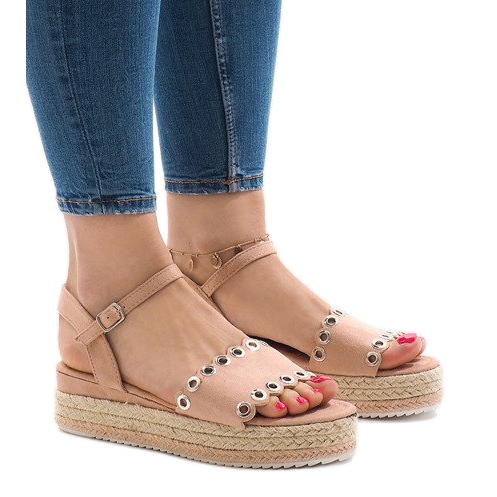 Rosa Plateau-Sandalen 99-46