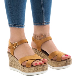 Camel Keilsandalen XL104 braun