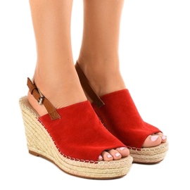 Rote Keilsandalen KA-20 Espadrilles