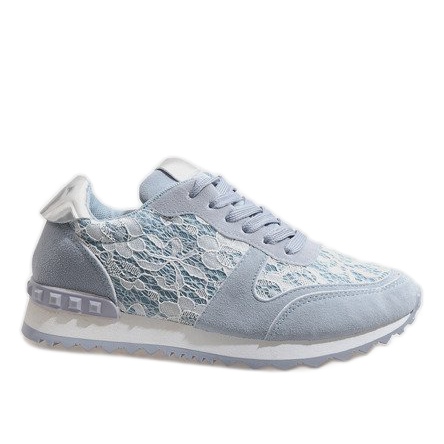 Blaue Sneakers mit G-100-Spitze