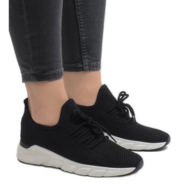 7766-Y schwarze Sportschuhe