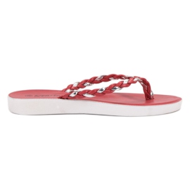 Seastar Rote geflochtene Flip-Flops