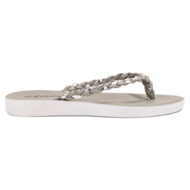 Seastar Graue geflochtene Flip-Flops
