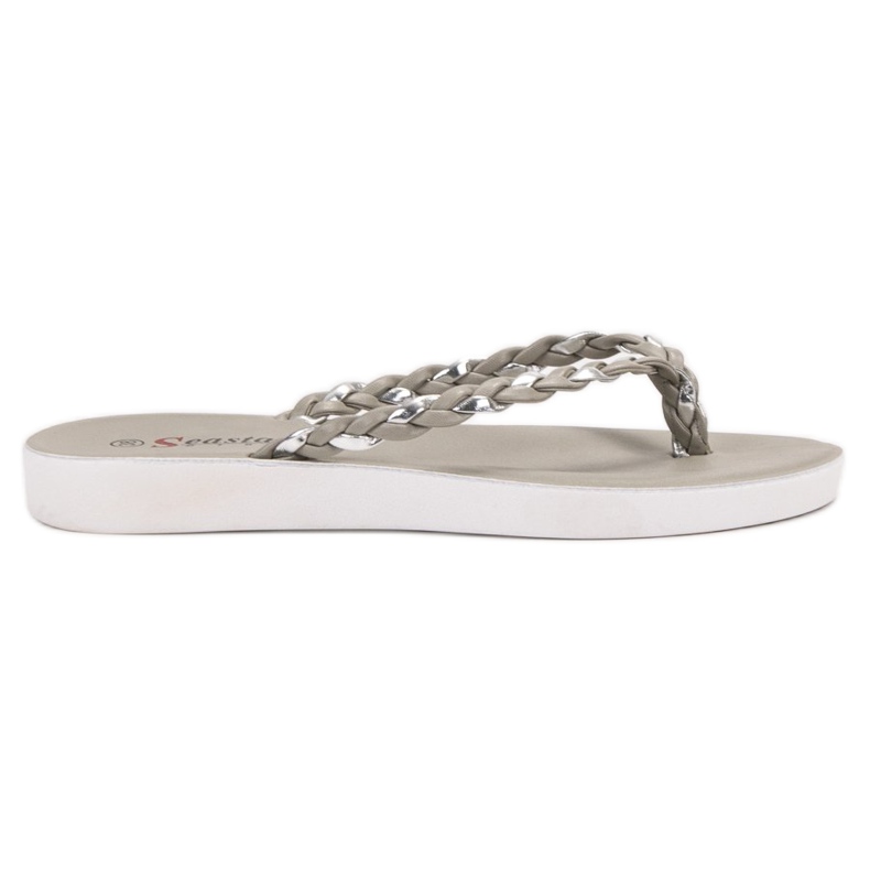 Seastar Graue geflochtene Flip-Flops