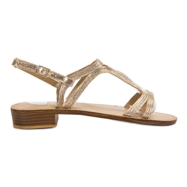 SHELOVET Hochhackige Sandalen gelb