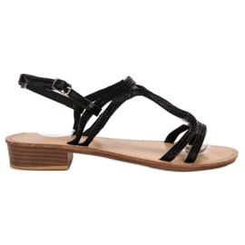 SHELOVET Hochhackige Sandalen schwarz