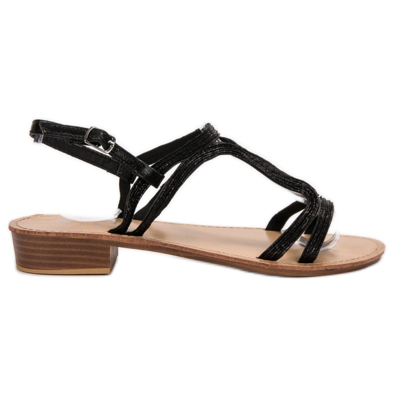 SHELOVET Hochhackige Sandalen schwarz