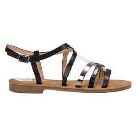 Erynn Lässige schwarze Sandalen