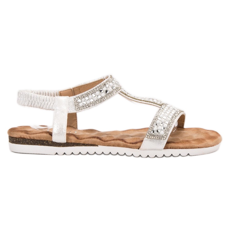 Emaks Verzierte Damensandalen grau