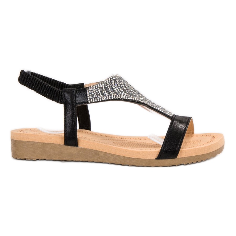 Top Shoes Stilvolle schwarze Sandalen