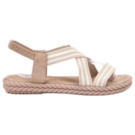 SHELOVET Bequeme Damensandalen braun