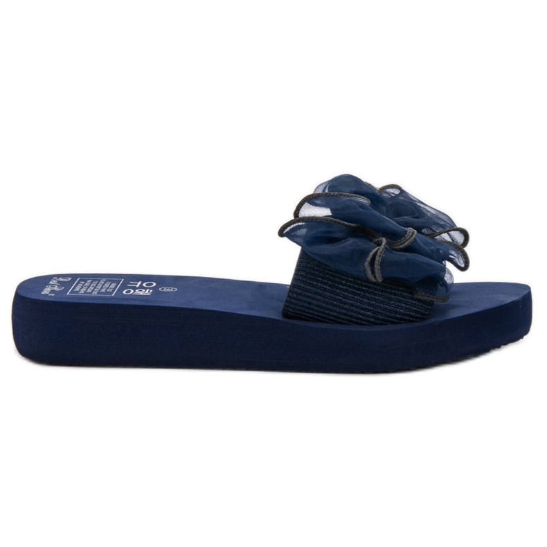 Best Shoes Hausschuhe aus Schaumstoff mit Schleife blau