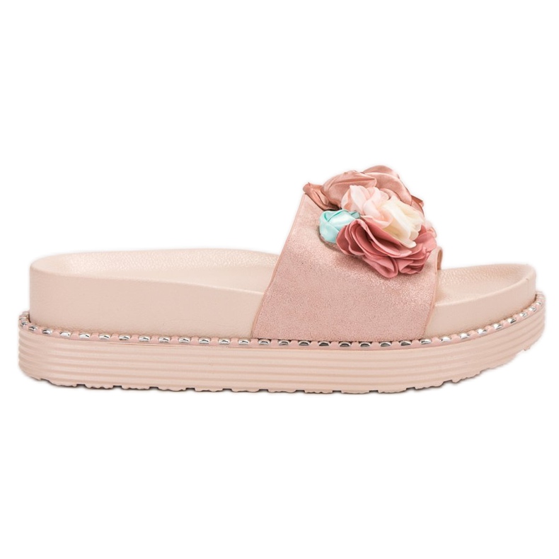 Bello Star Hausschuhe auf der Plattform rosa