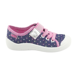 Befado Kinderschuhe 251X135 marineblau rosa grau