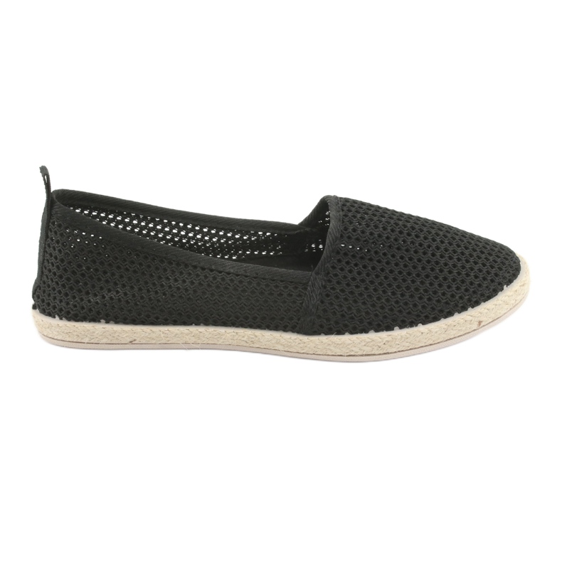 Schwarze Mesh-Espadrilles JX1029 Schwarz