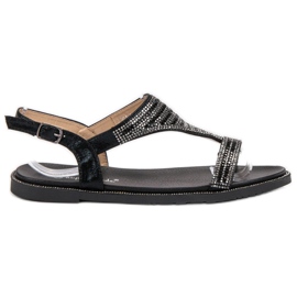 Super Mode Stilvolle schwarze Sandalen