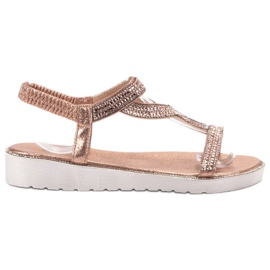 Bestelle Slip-on-Sandalen auf der Plattform rosa