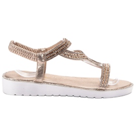 Bestelle Slip-on-Sandalen auf der Plattform gelb