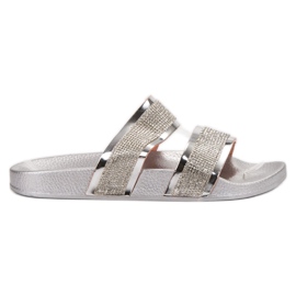 Erynn Silberne Hausschuhe grau