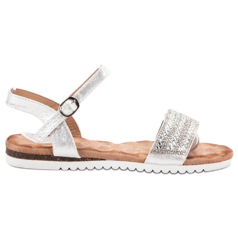 Emaks Sandalen mit Zirkonia grau