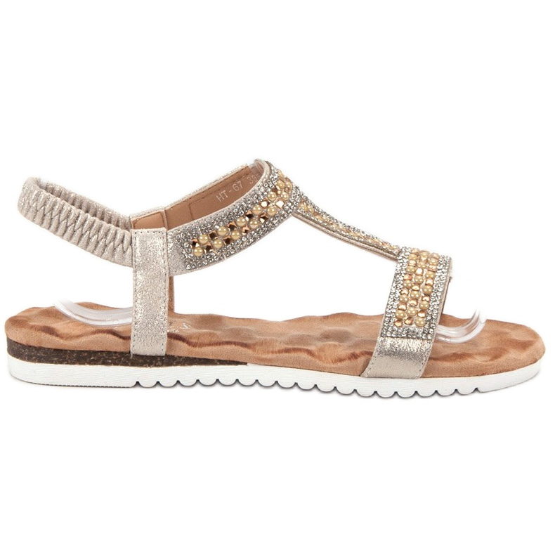 Emaks Verzierte Damensandalen gelb