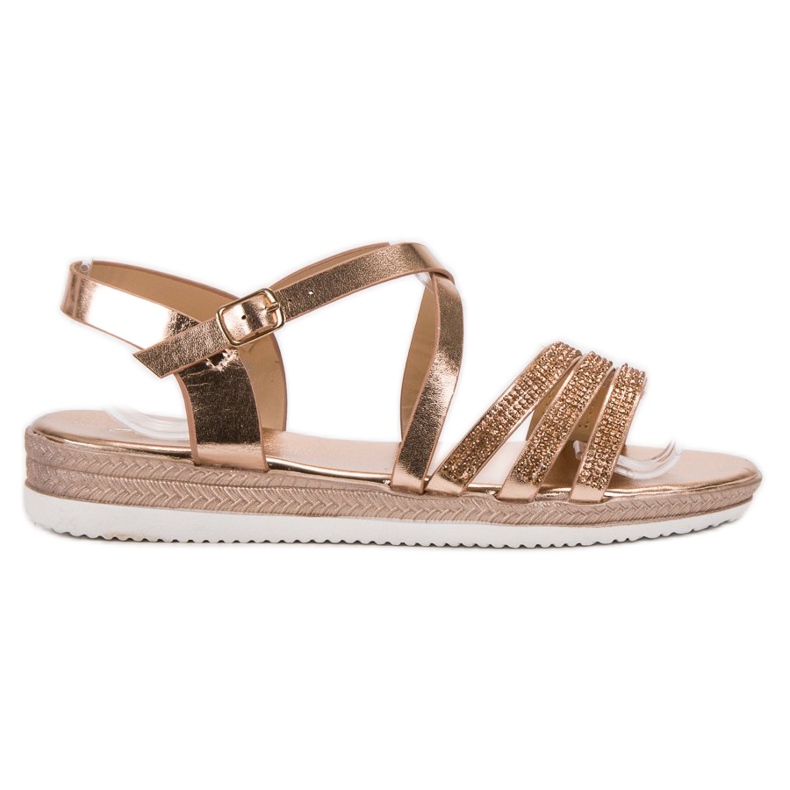 SHELOVET Bequeme Sandalen in Roségold golden
