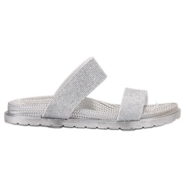 EXQUILY Modische Gummipantoffeln grau