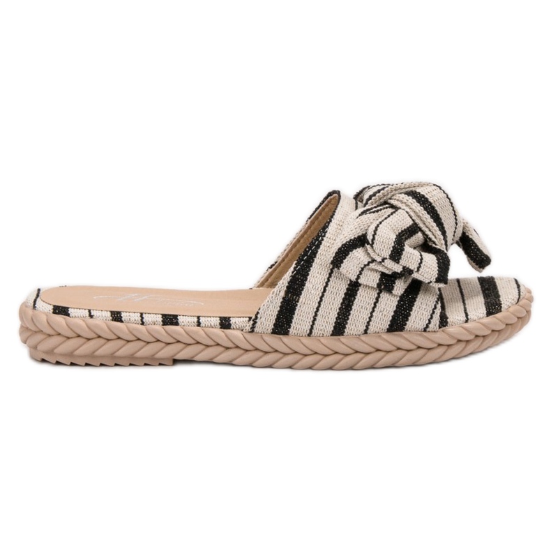 SHELOVET Hausschuhe mit Schleife weiß