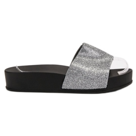 SHELOVET Gummipantoffeln auf der Plattform grau