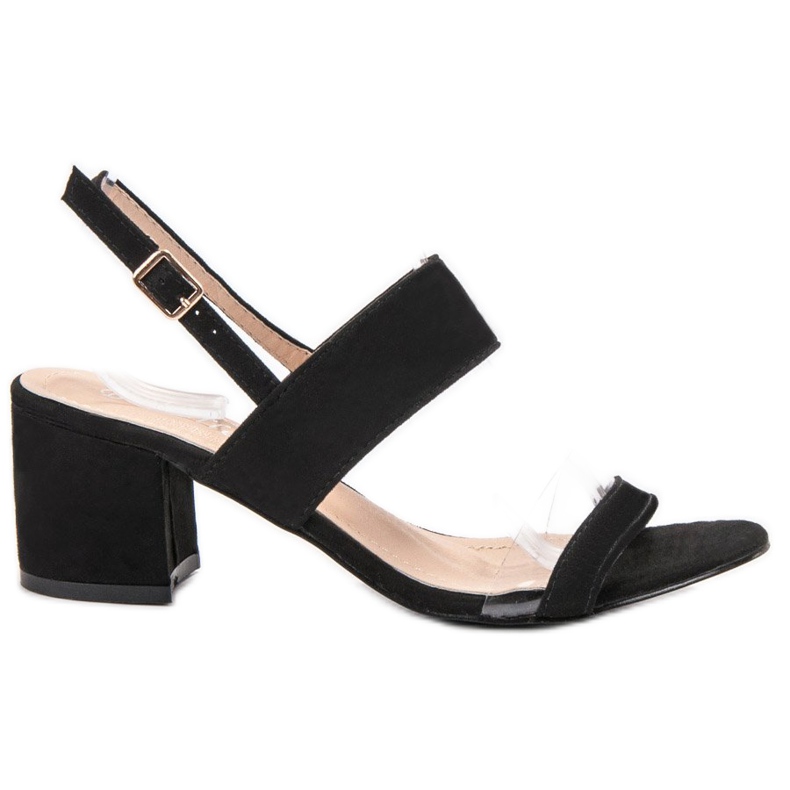 Bestelle Stylische Wildledersandalen schwarz