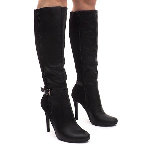 Stiefel mit hohem Absatz 8022 Schwarz