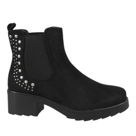 Kayla Shoes Schwarze isolierte Stiefel mit hohen Absätzen 88048