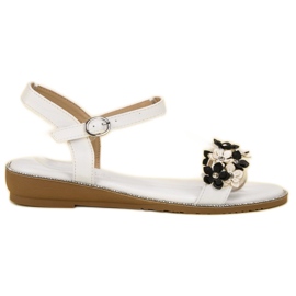 Forever Folie Sandalen mit Blumen weiß