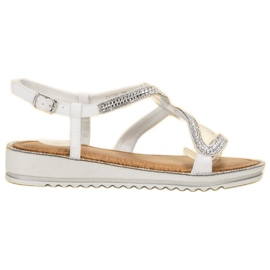 SHELOVET Sandalen auf der Plattform weiß