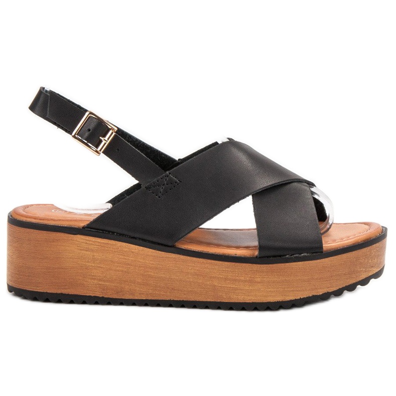 SHELOVET Sandalen auf der Plattform braun