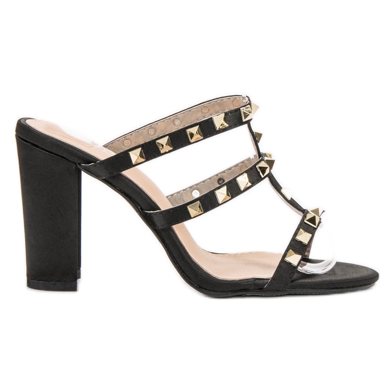 SDS Rocksandalen auf High Heels schwarz