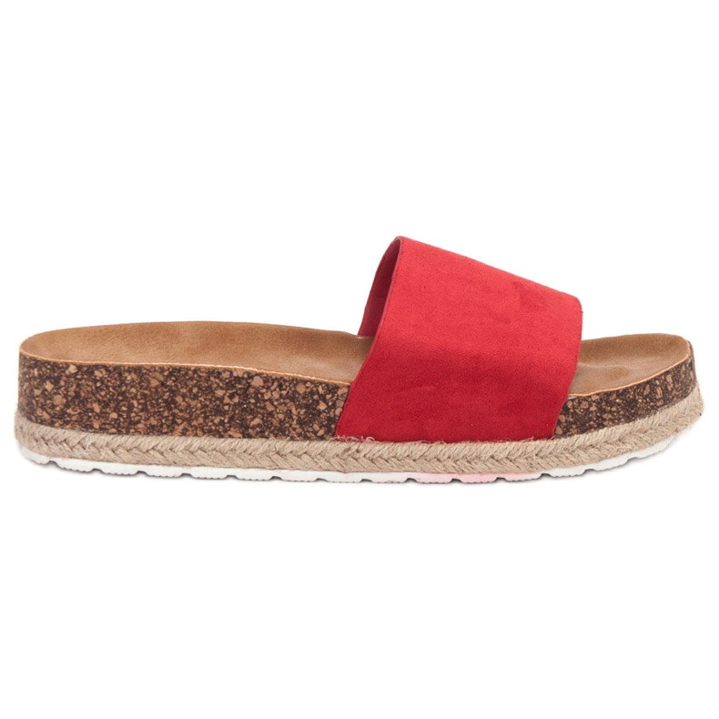 SHELOVET Espadrilles aus Wildleder rot