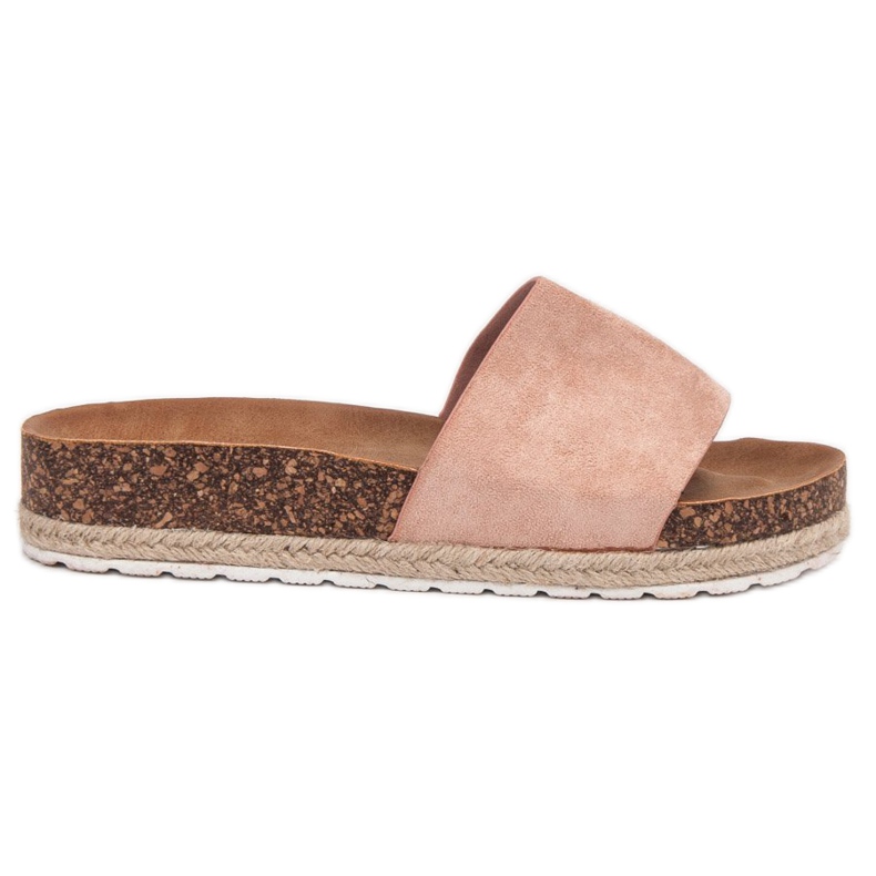 SHELOVET Espadrilles aus Wildleder rosa
