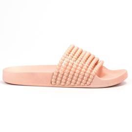 Bestelle Gummipantoffeln mit Perlen rosa