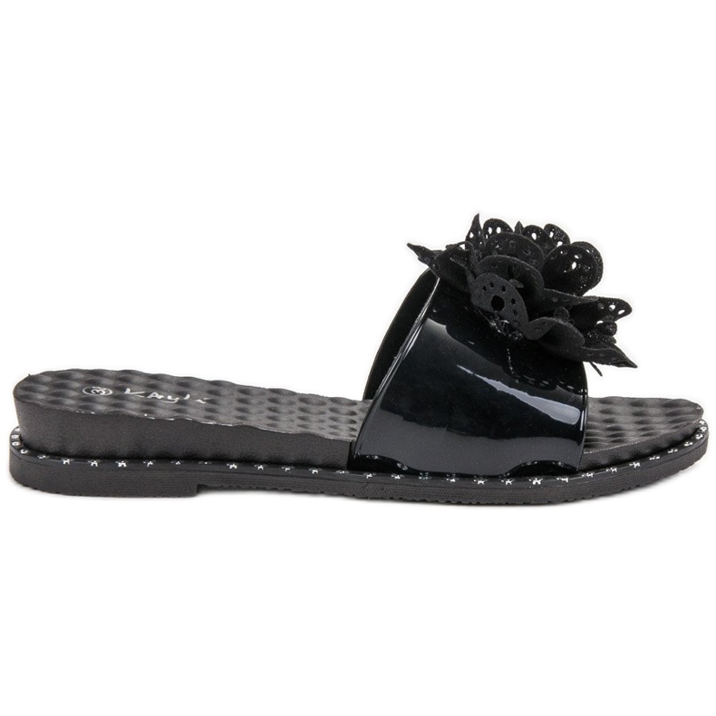 Kayla Schwarze Gummipantoffeln