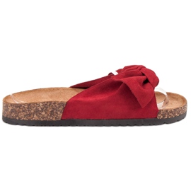 Super Me Modische rote Hausschuhe