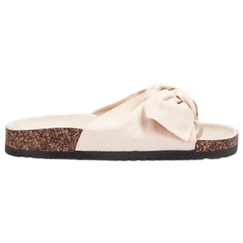 Bona Wildlederhausschuhe mit Schleife beige