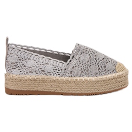 Diamantique Espadrilles auf der Plattform grau