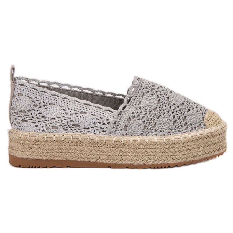 Diamantique Espadrilles auf der Plattform grau