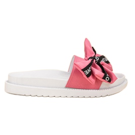 Jumex Hausschuhe mit Liebesschleife violett