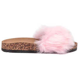 Bona Hausschuhe mit Fell rosa